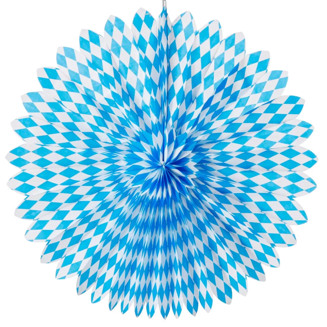 Decoración Temática>DecoWoerner Abanico Decorativo De Papel Roseta 75 Cm Ø Blanco azul