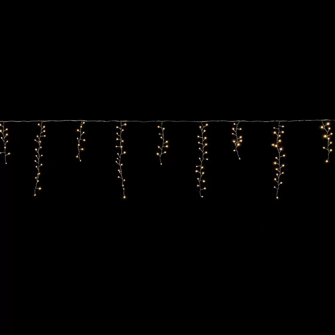 Luces De Navidad>DecoWoerner Alambre LED Icicle Light "Fuegos Artificiales", Cortina De Luces Anchura 385 Cm plata