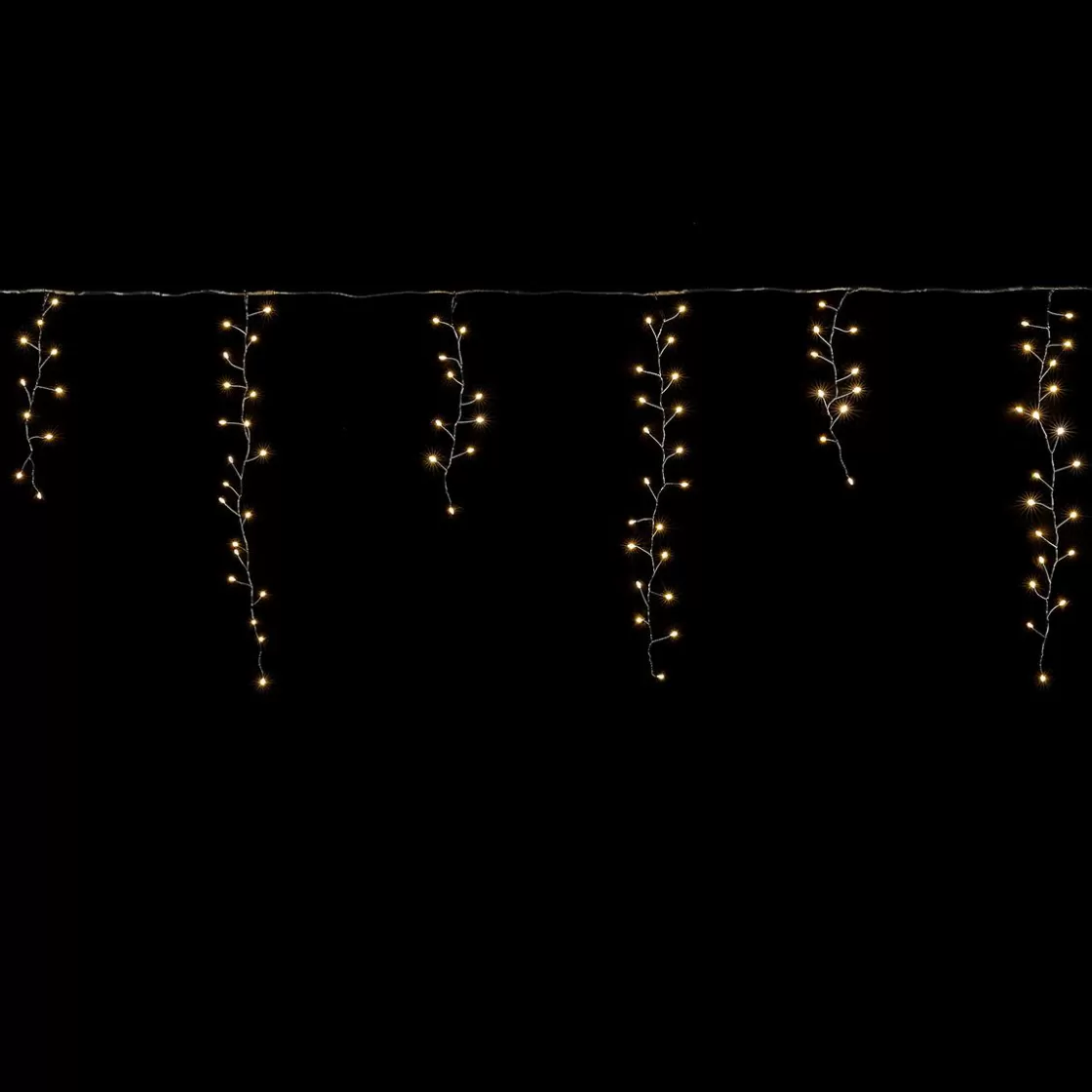 Luces De Navidad>DecoWoerner Alambre LED Icicle Light "Fuegos Artificiales", Cortina De Luces Anchura 385 Cm plata