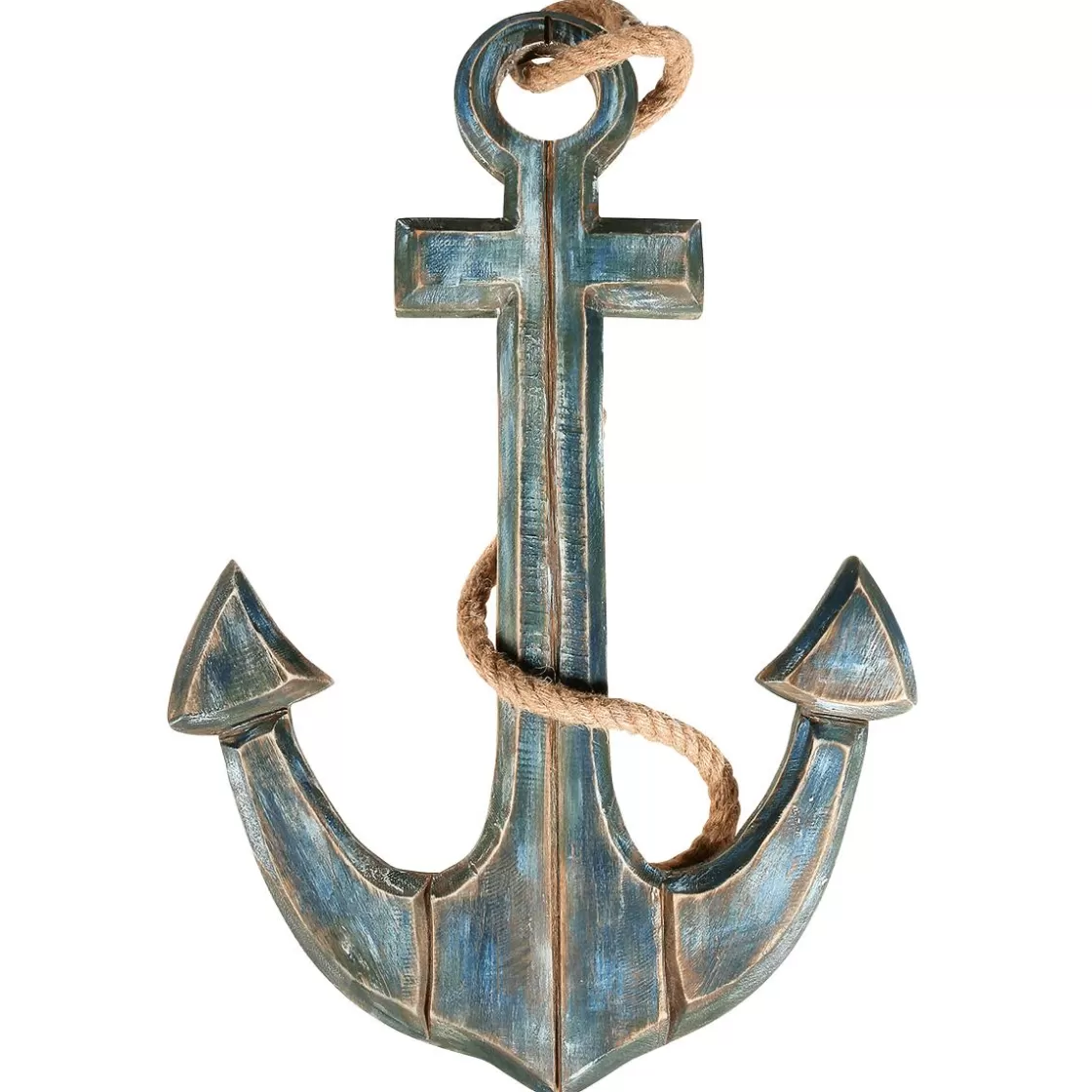 Decoración Natural | Decoración De Verano>DecoWoerner Ancla Marítima Decorativa , Longitud 60 Cm azul