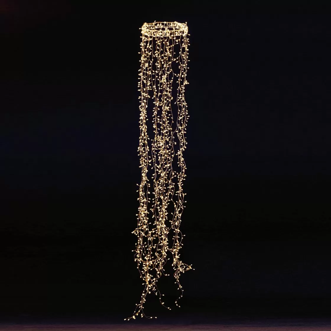 Luces De Navidad>DecoWoerner Anillo De Luces De Alambre "Fuegos Artificiales", Longitud 185 Cm, Ø 30 Cm plata