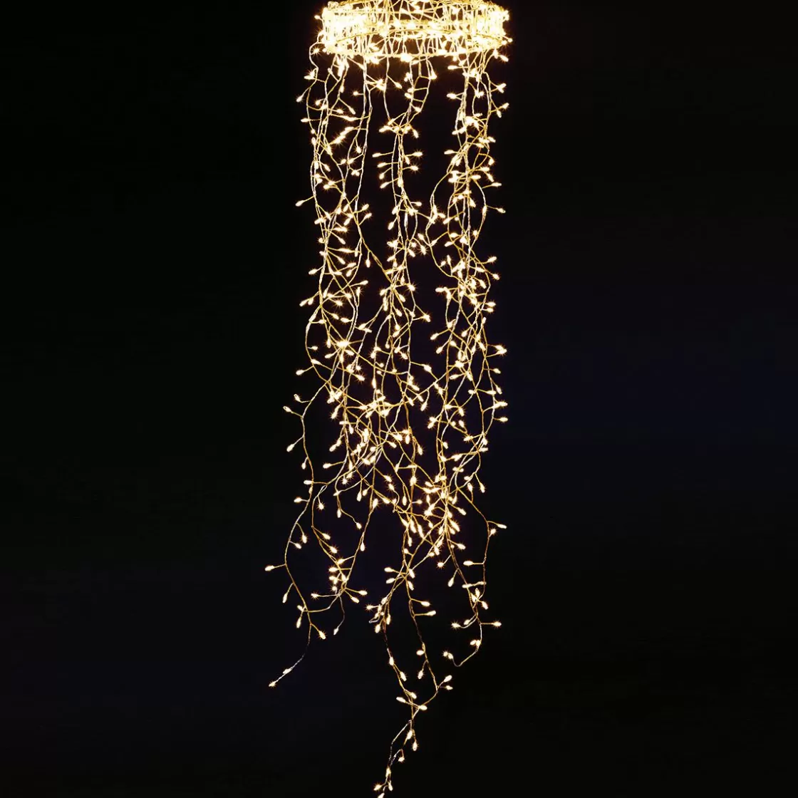 Luces De Navidad>DecoWoerner Anillo De Luces De Alambre "Fuegos Artificiales", Longitud 60 Cm, Ø 20 Cm plata