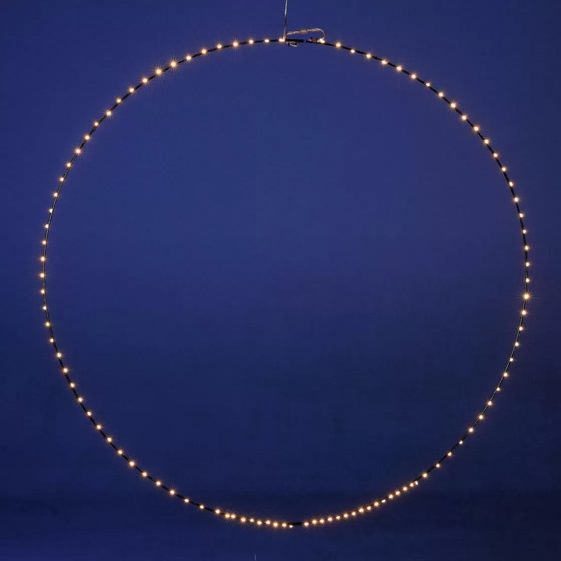 Decoración Navideña Xxl | Luces De Navidad>DecoWoerner Anillo De Luces LED Para Exteriores, LED Cálido, Ø 100 Cm negro