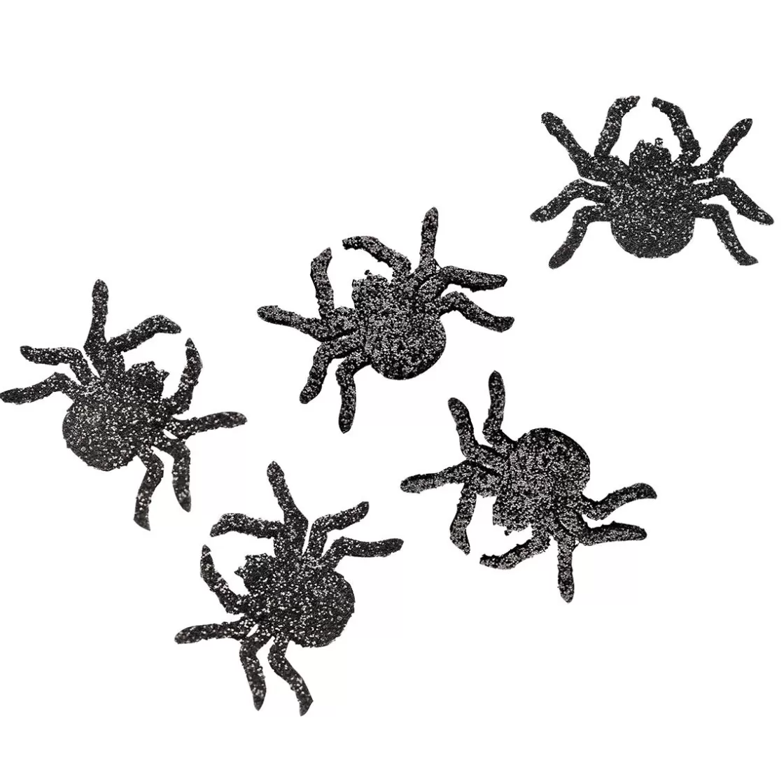 Decoración De Animales | Decoración Dispersa>DecoWoerner Arañas Decorativas Con Purpurina 72 Unidades En negro
