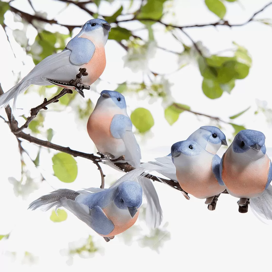 Decoración De Animales | Decoración De Primavera>DecoWoerner Aves Decorativas, Color , 10 Cm, 6 Piezas azul