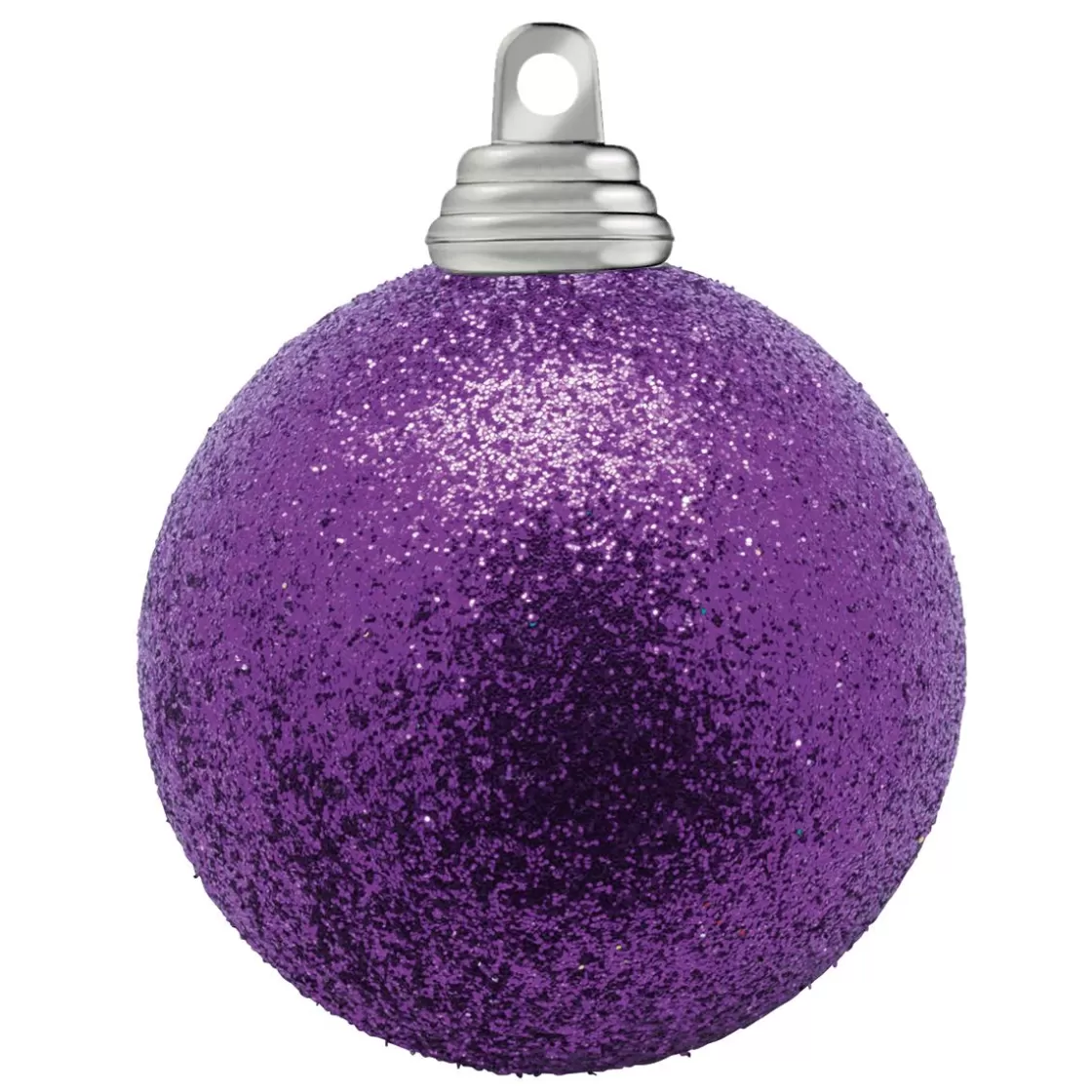 Bolas De Navidad>DecoWoerner Bolas De Navidad De Plástico Con Purpurina, 6 Cm Ø - 6 Piezas violeta