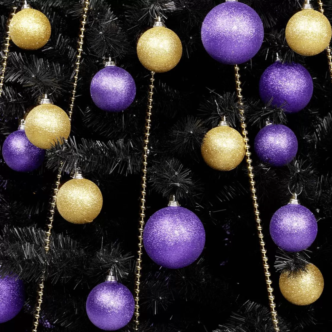 Bolas De Navidad>DecoWoerner Bolas De Navidad De Plástico Con Purpurina, 6 Cm Ø - 6 Piezas violeta