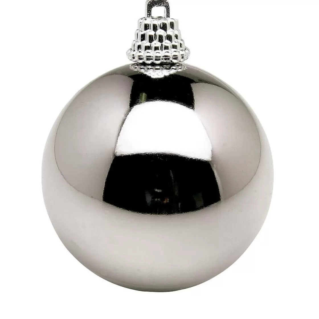 Bolas De Navidad>DecoWoerner Bolas De Navidad De Plástico Acero Brillante, 6 Cm Ø - 24 Piezas Gris