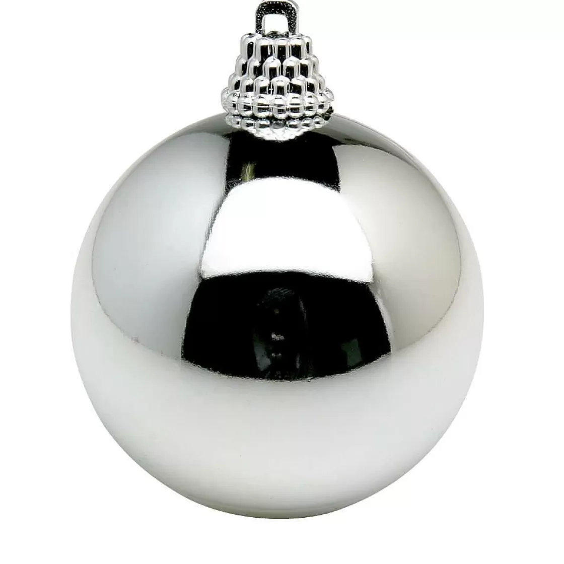 Bolas De Navidad>DecoWoerner Bolas De Navidad De Plástico Plateado Brillante, 6 Cm Ø - 24 Piezas plata