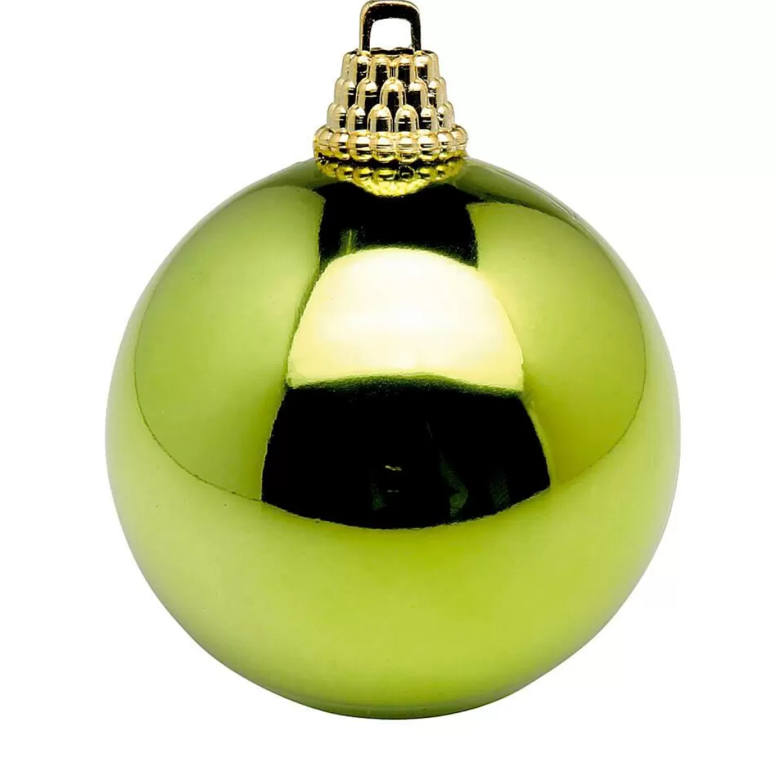 Bolas De Navidad>DecoWoerner Bolas De Navidad De Plástico Claro Brillante, 6 Cm Ø - 24 Piezas verde