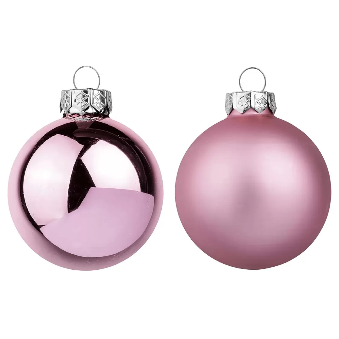 Bolas De Navidad>DecoWoerner Bolas De Navidad De Polvo En Vidrio 6 Cm Ø - 24 Piezas rosa