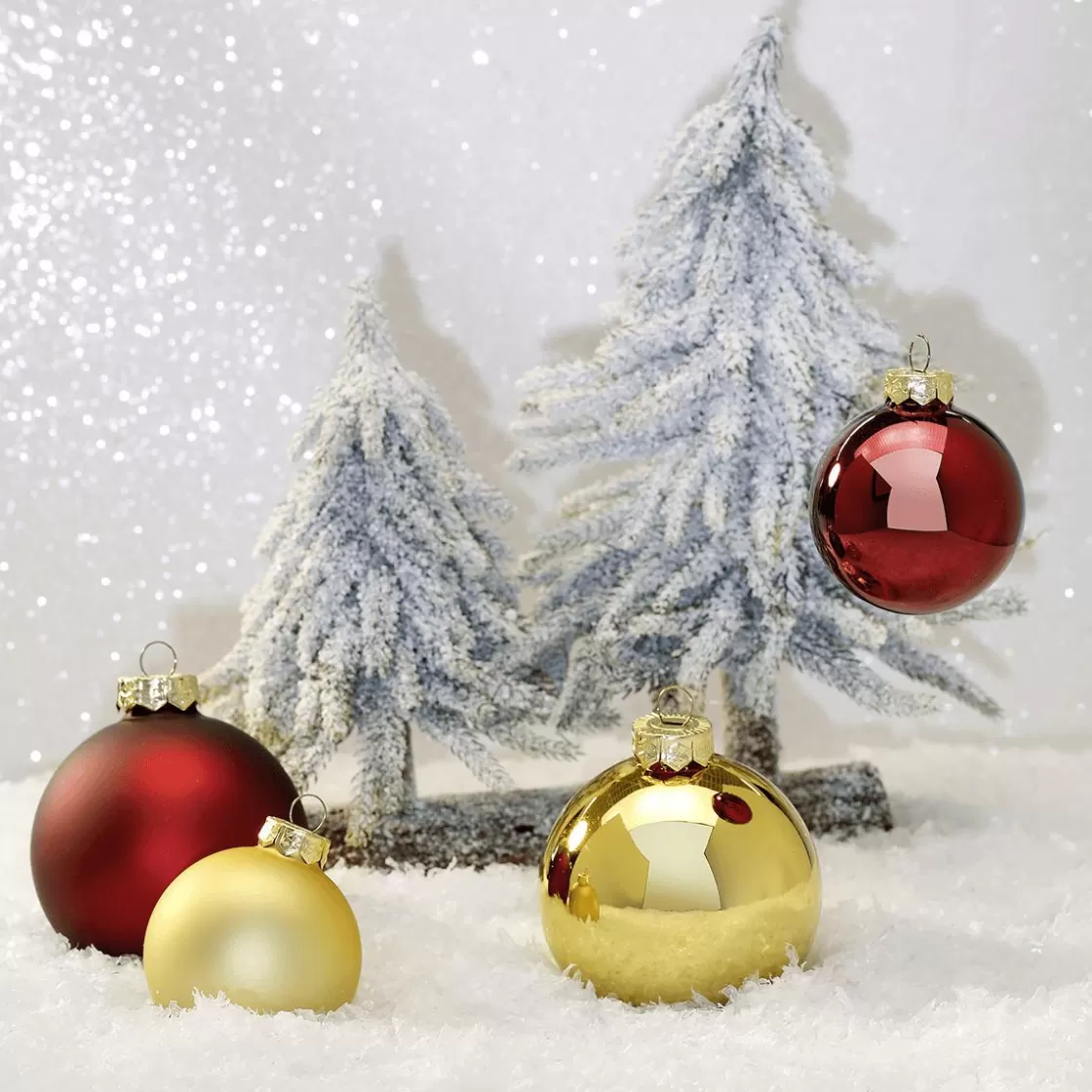 Bolas De Navidad>DecoWoerner Bolas De Navidad De Polvo En Vidrio 6 Cm Ø - 24 Piezas rosa