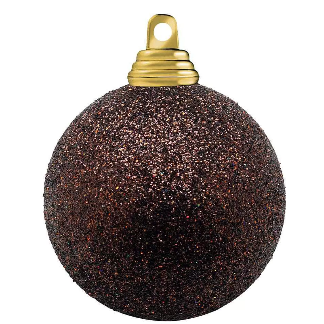 Bolas De Navidad>DecoWoerner Bolas De Navidad De Purpurina En Plástico Chocolate, 6 Cm Ø - 6 Piezas marrón