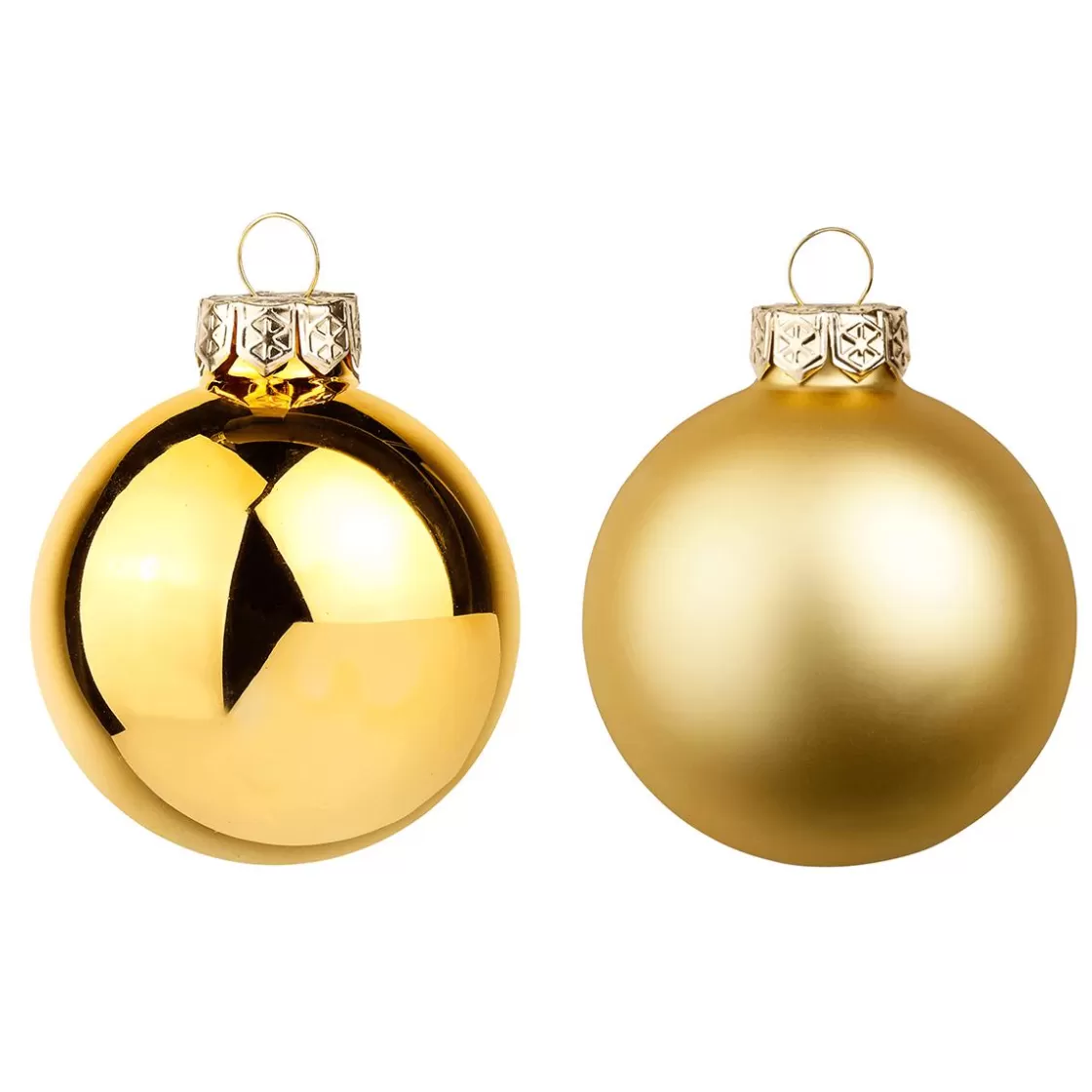 Bolas De Navidad>DecoWoerner Bolas De Navidad De Vidrio Dorado Oscuro 6 Cm Ø - 24 Piezas oro