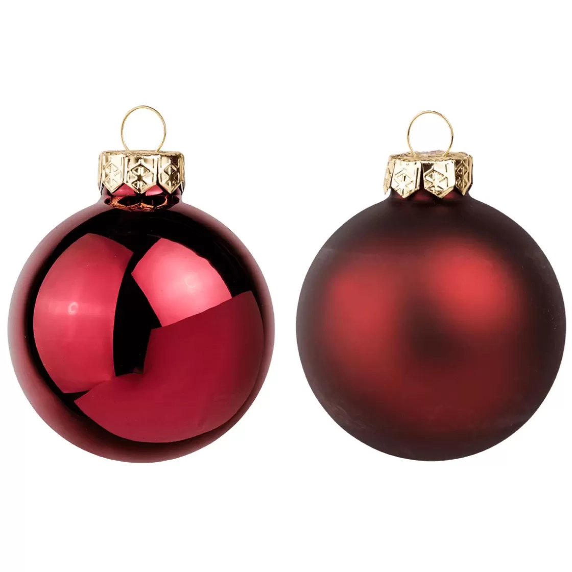 Bolas De Navidad>DecoWoerner Bolas De Navidad De Vidrio Oscuro 6 Cm Ø - 24 Piezas rojo