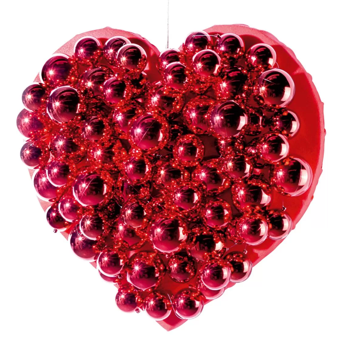 Bolas De Navidad>DecoWoerner Bolas De Navidad Rojas Y Brillantes De Plástico Ignífugo 6 Cm Ø - 24 Piezas rojo