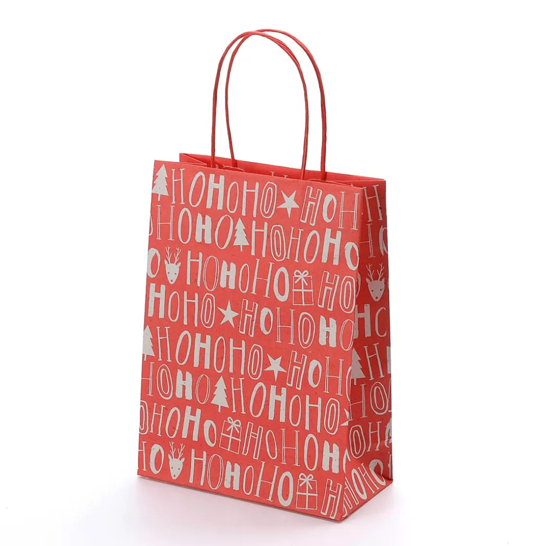 Bolsas De Regalo Y Bolsas Portátiles>DecoWoerner Bolsa De Regalo HoHoHo 18 X 24 X 8 Cm Juego De 10 rojo