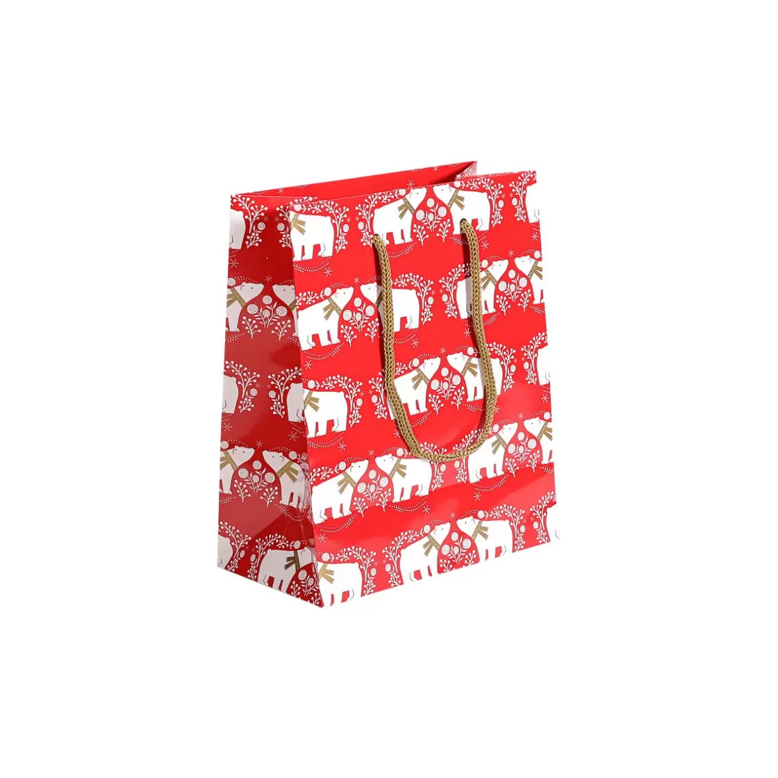 Bolsas De Regalo Y Bolsas Portátiles>DecoWoerner Bolsa De Regalo Oso Polar Pack De 12 23 X 19 X 10 Cm, 150 Gr/m rojo