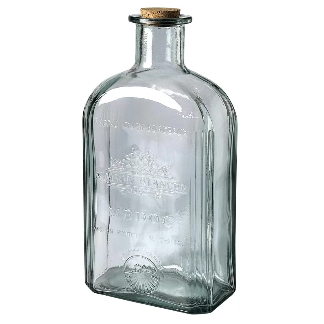 Decoración Temática | Decoración De Otoño>DecoWoerner Botella De Vidrio Decorativa Nostalgic XXL 4,6 L, 39 Cm azul