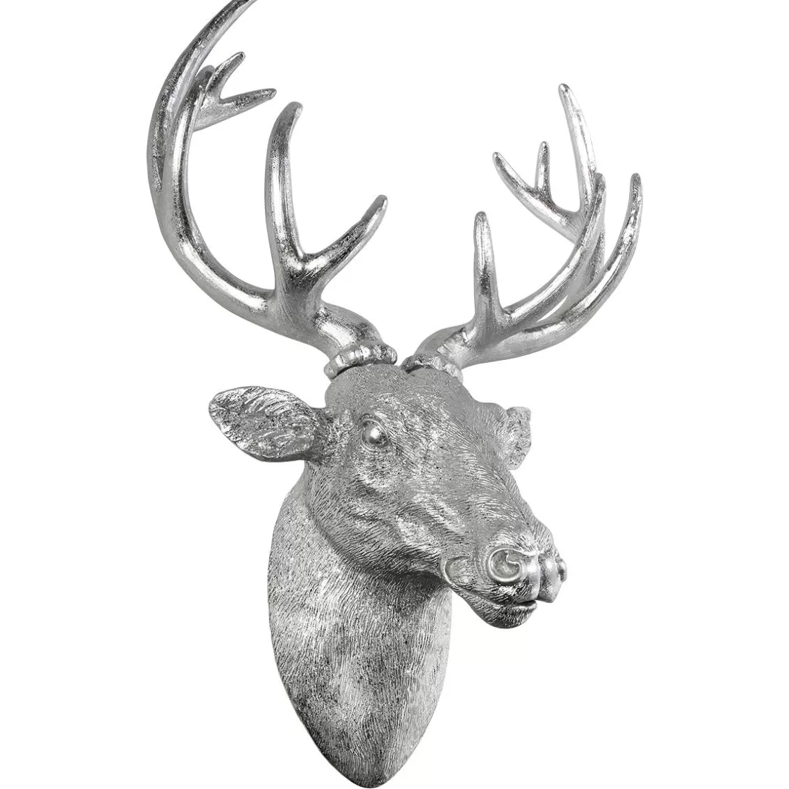 Decoración De Otoño>DecoWoerner Cabeza De Ciervo Decorativa Para Pared Anchura 45 Cm plata