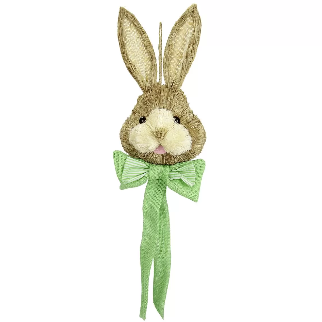 Decoración De Animales | Decoración De Pascua>DecoWoerner Cabeza De Conejo De Pascua Con Lazo 62 Cm verde