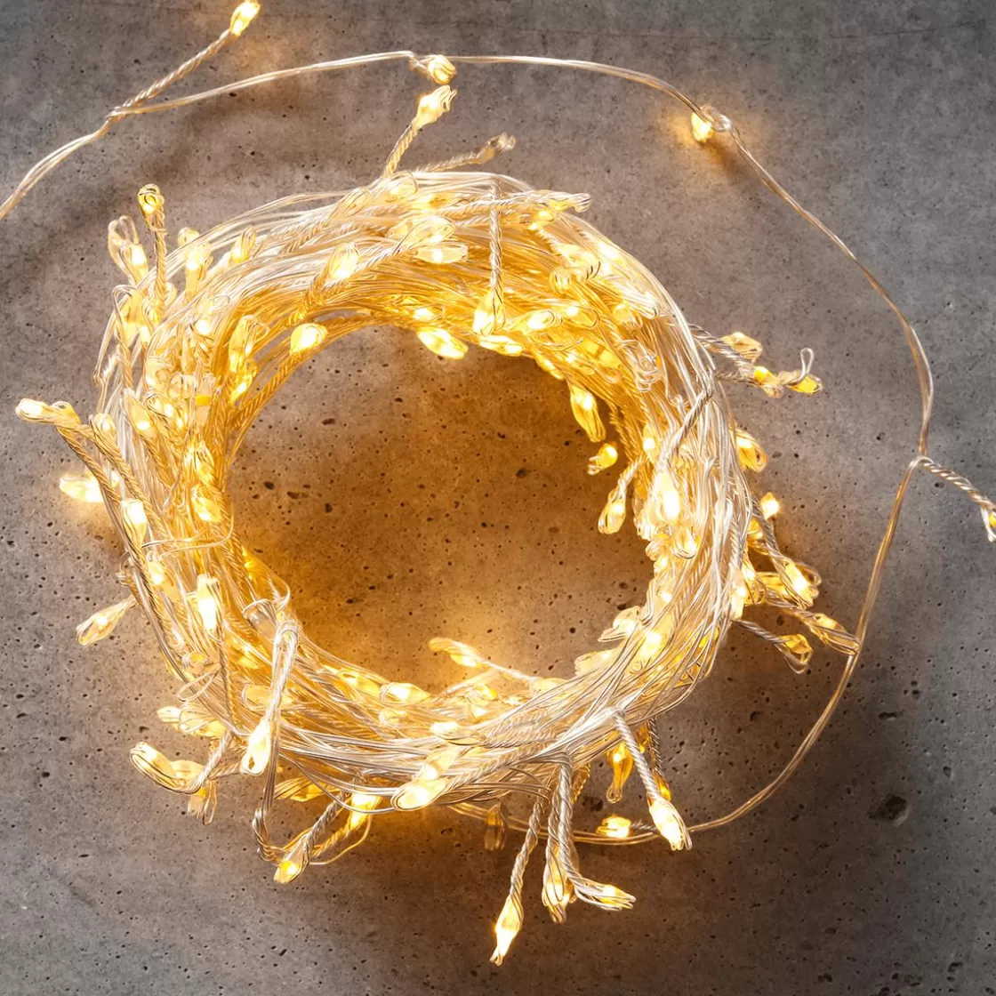 Luces De Navidad>DecoWoerner Cadena De Luces LED Twinkle Para Exterior, 10 M, plata