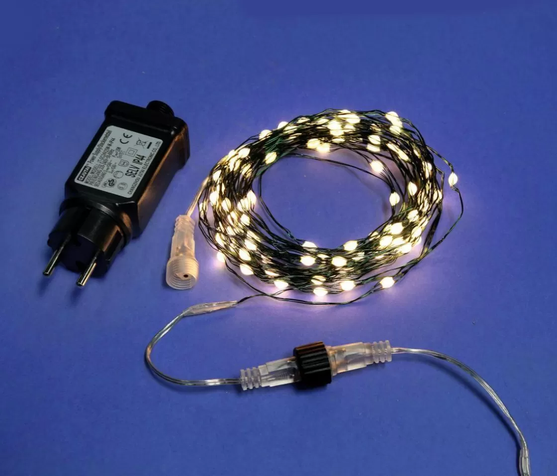 Luces De Navidad>DecoWoerner Cadena De Luces LED XL Con Alambre Separable Para Exteriores, 200 LED, 20 M verde