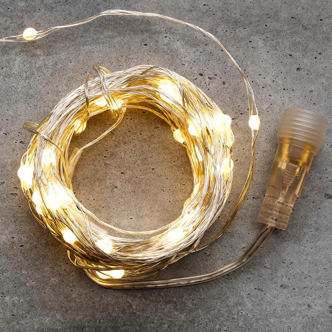 Luces De Navidad>DecoWoerner Cadena De Luces LED XL Con Alambre Separable Para Exteriores, 200 LED, Alambre , 20 M plata