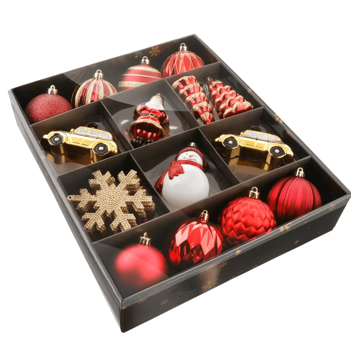 Bolas De Navidad>DecoWoerner Caja De Colgantes De Navidad 25 Piezas 8 Cm Ø rojo