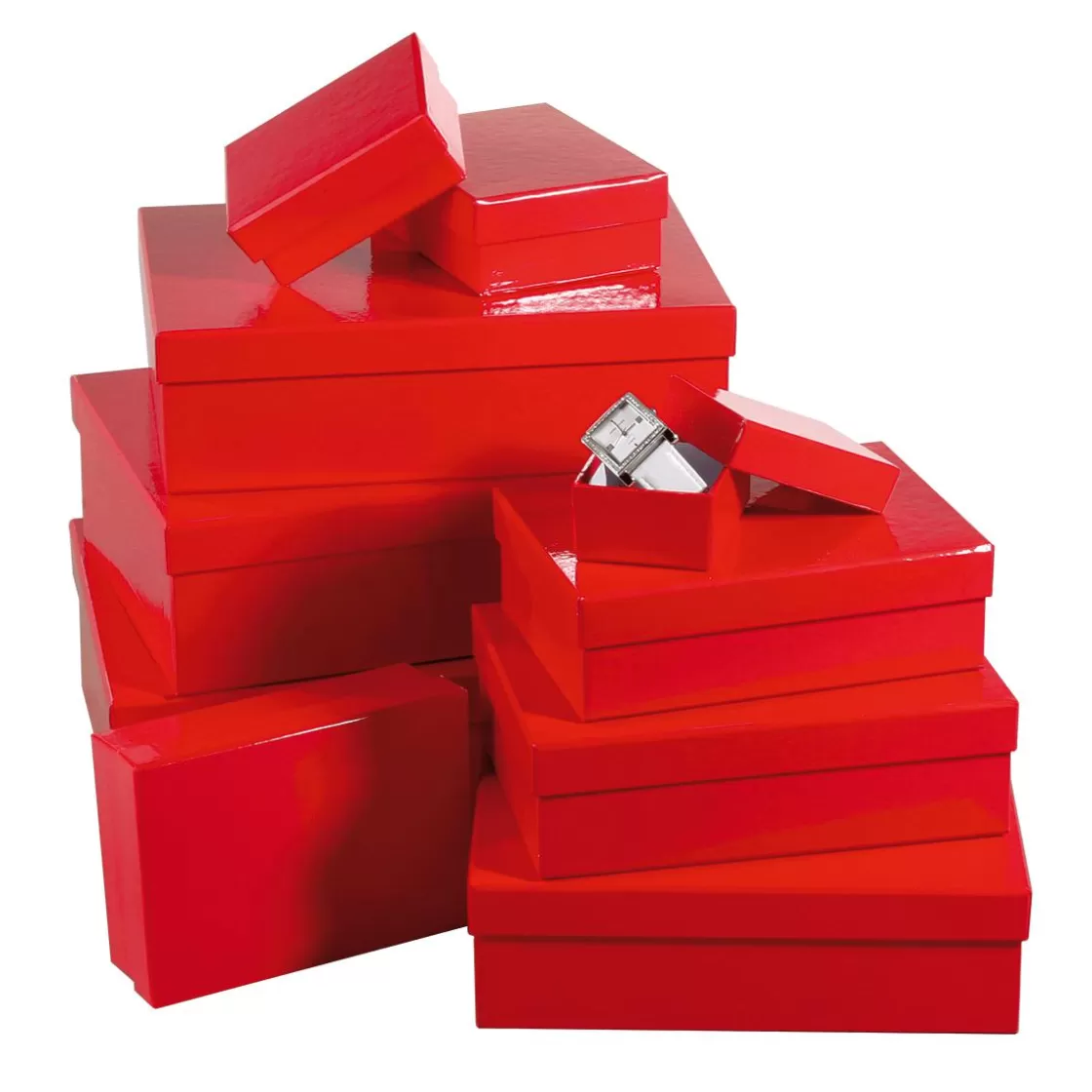 Cajas De Regalo>DecoWoerner Cajas De Cartón De Regalo, Color , 10 Pz. rojo