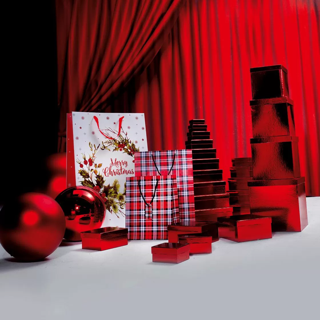 Cajas De Regalo>DecoWoerner Cajas De Cartón De Regalo, Color , 4 Pz. rojo