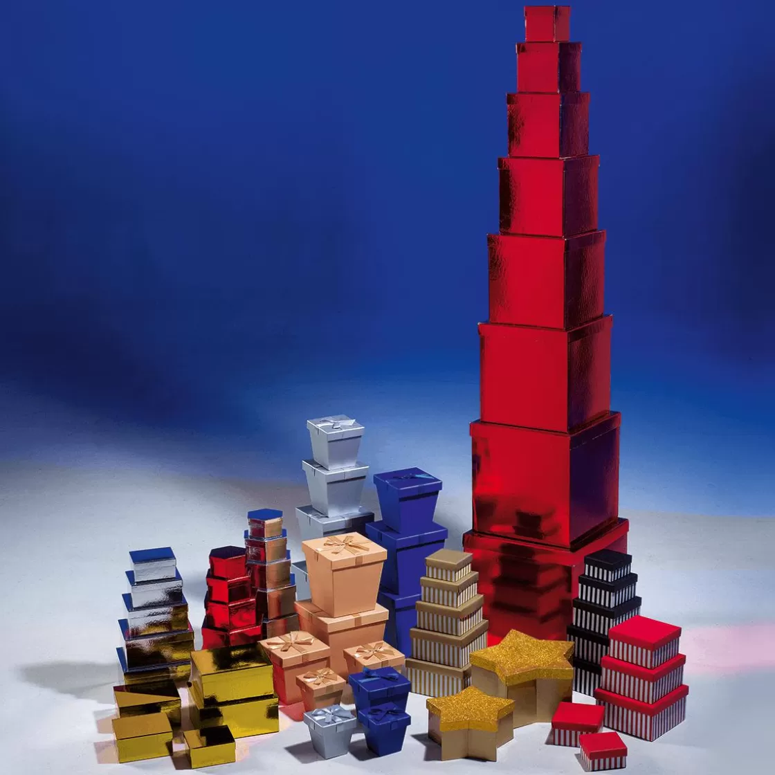Cajas De Regalo>DecoWoerner Cajas De Cartón De Regalo Majestic Metallic, Rojas, 8 Piezas rojo