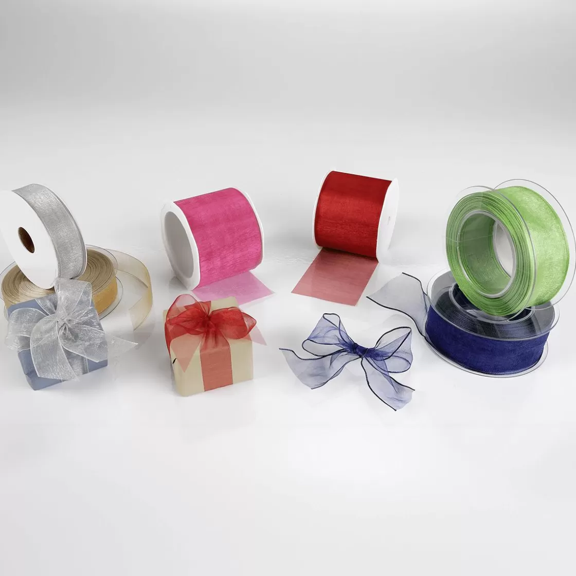 Cintas De Regalo>DecoWoerner Cinta De Chifón, Anchura De 38 Mm, Color Perla blanco