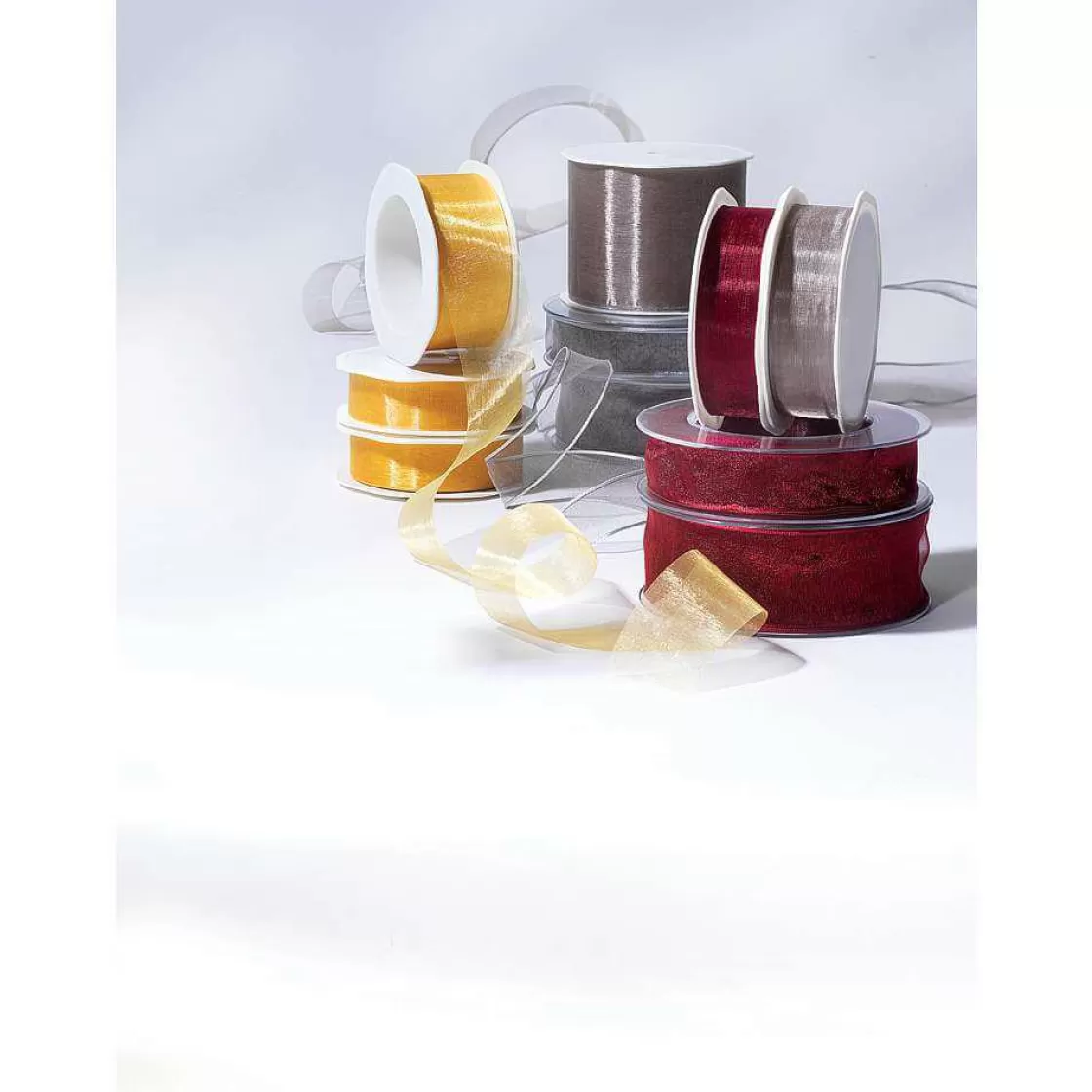 Cintas De Regalo>DecoWoerner Cinta De Chifón, Anchura De 38 Mm, Color plata