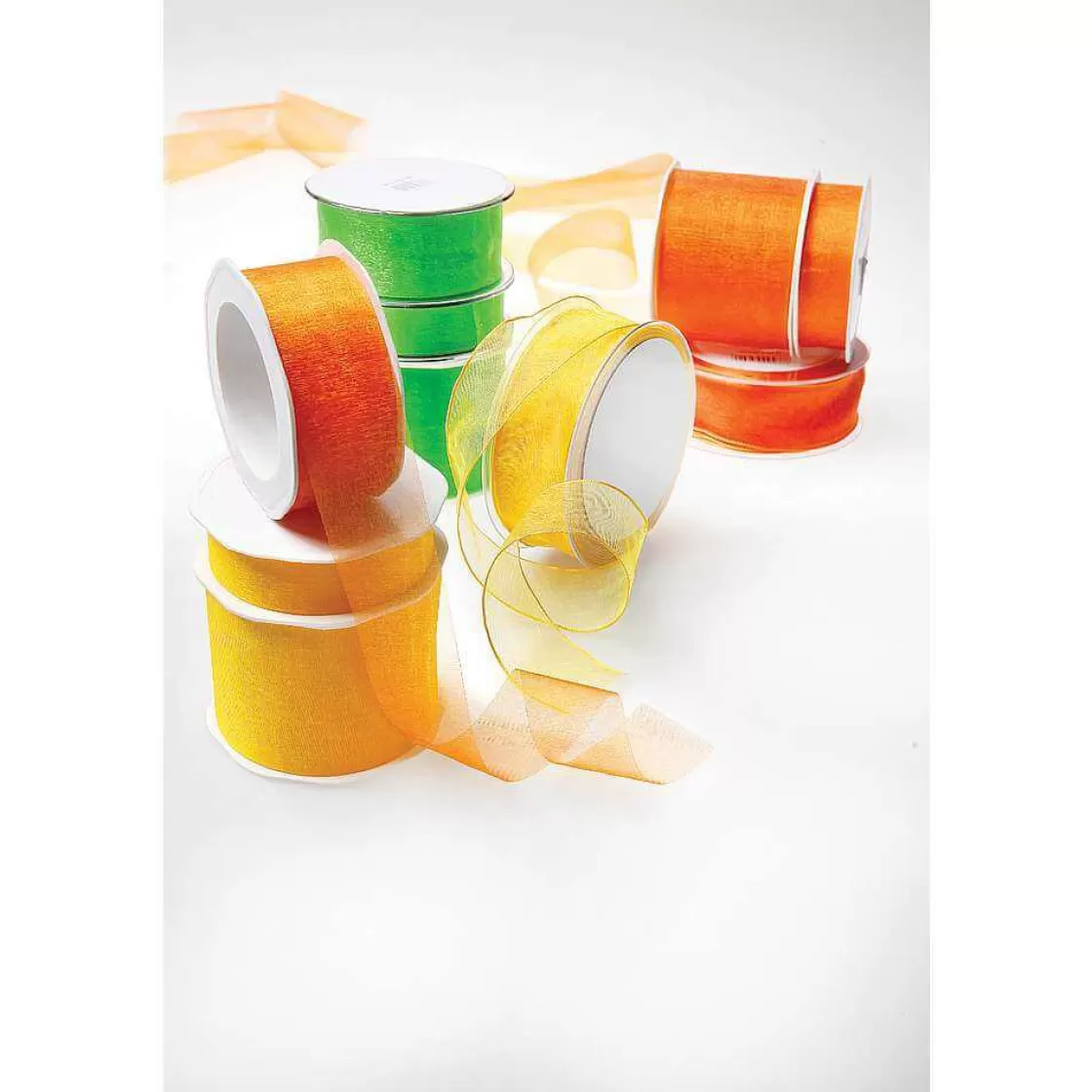 Cintas De Regalo>DecoWoerner Cinta De Chifón, Color , Anchura 70 Mm naranja