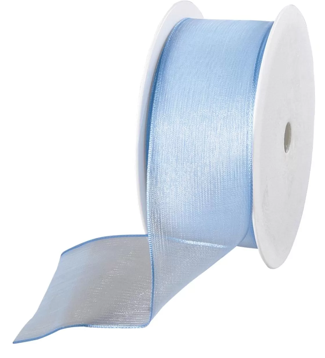 Cintas De Regalo>DecoWoerner Cinta De Chifón Con Alambre, Color Claro, Anchura 40 Mm azul