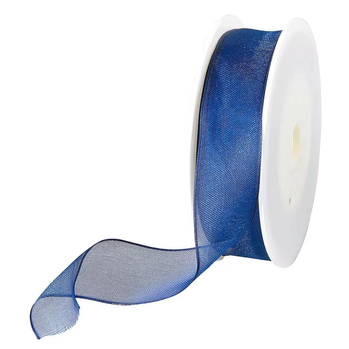 Cintas De Regalo>DecoWoerner Cinta De Chifón Con Alambre, Color Oscuro, Anchura 25 Mm azul