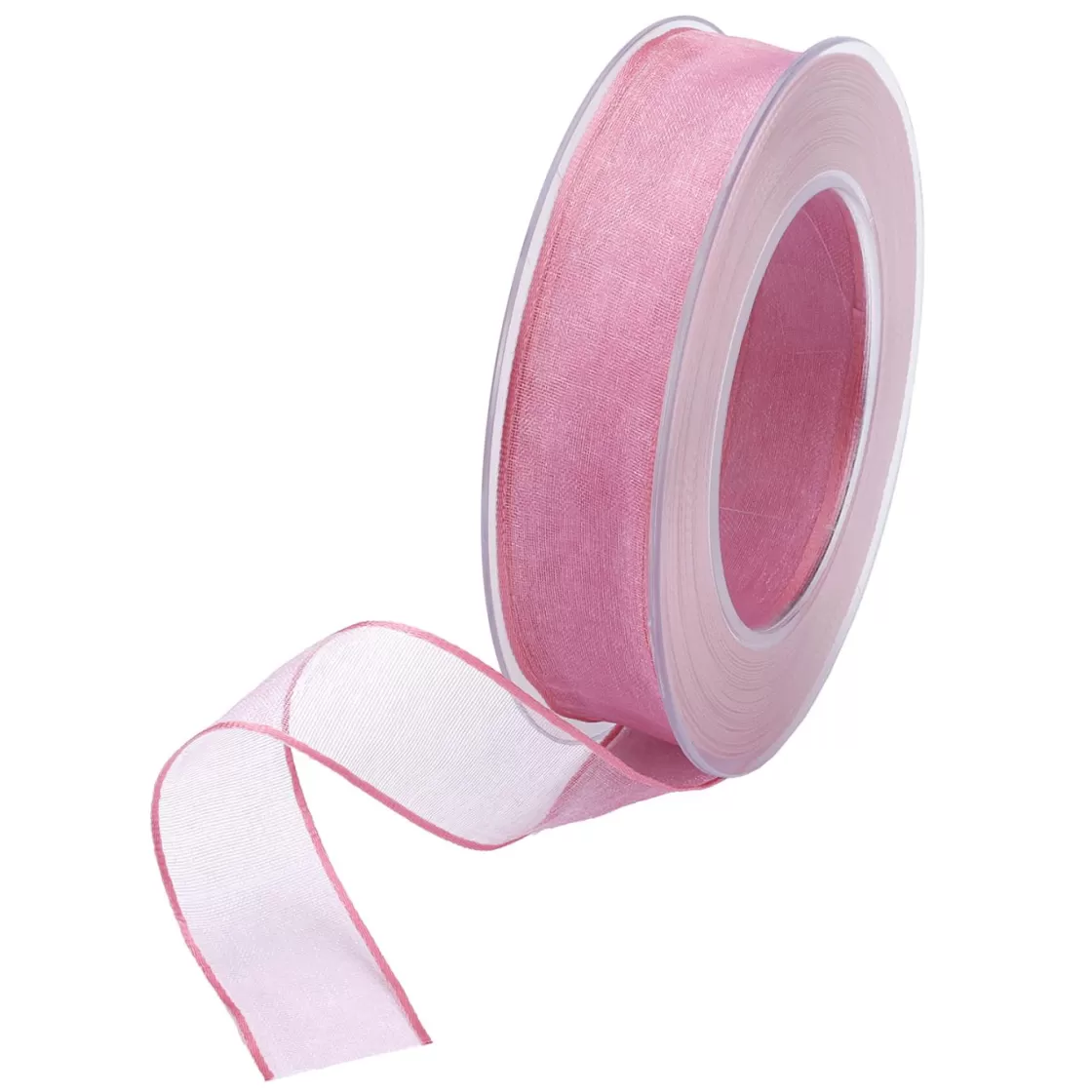 Cintas De Regalo>DecoWoerner Cinta De Chifón Con Alambre, Color Fucsia, Anchura: 25 Mm rosa