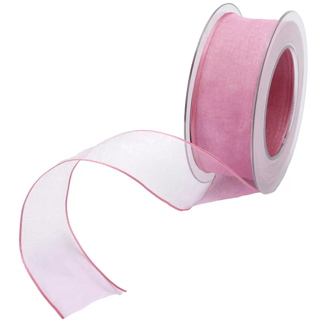 Cintas De Regalo>DecoWoerner Cinta De Chifón Con Alambre, Color Fucsia, Anchura: 40 Mm rosa