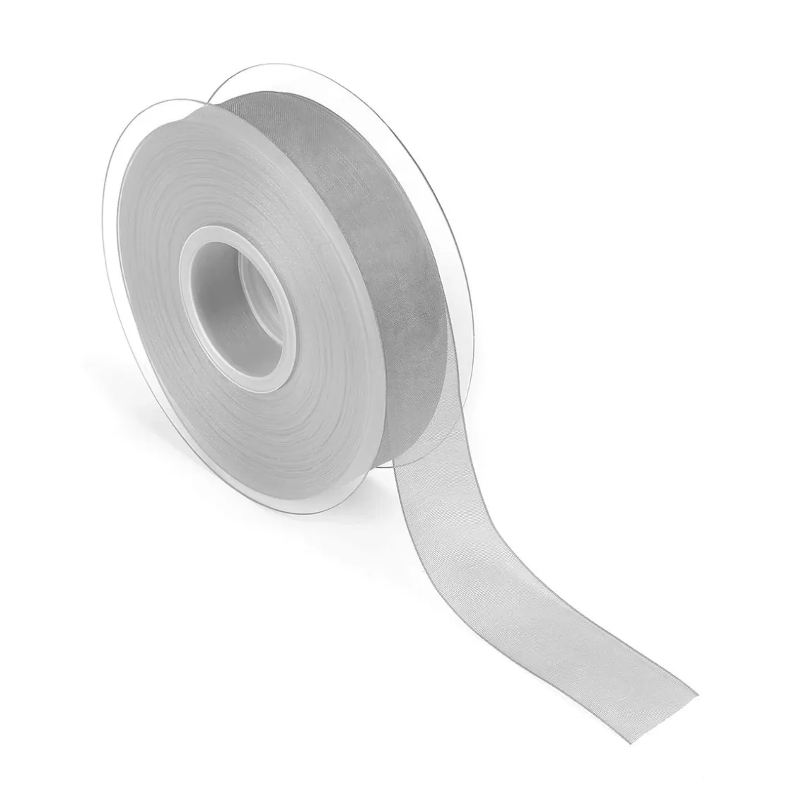 Cintas De Regalo>DecoWoerner Cinta De Gasa Con Orillo 25mm X 50m plata