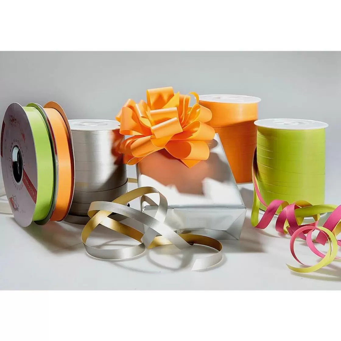 Cintas De Regalo>DecoWoerner Cinta De Papel "Bicolor", 19 Mm, 100 M, Color naranja