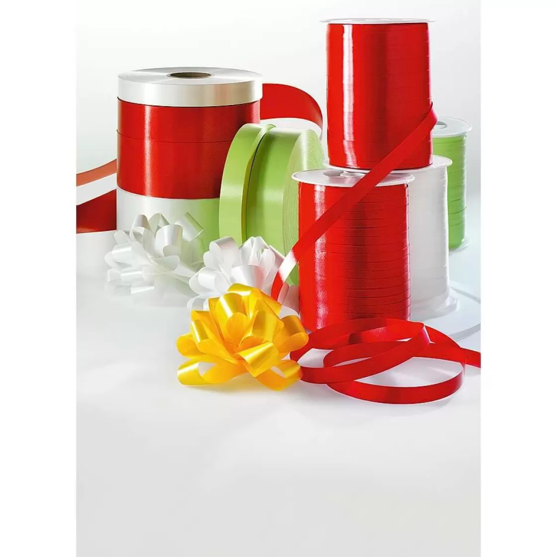 Cintas De Regalo>DecoWoerner Cinta De Poliéster, Anchura De 19 Mm, Blanca verde