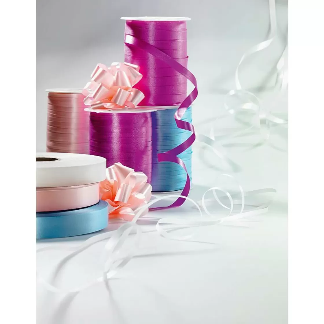 Cintas De Regalo>DecoWoerner Cinta De Poliéster, Anchura De 31 Mm, Blanca blanco