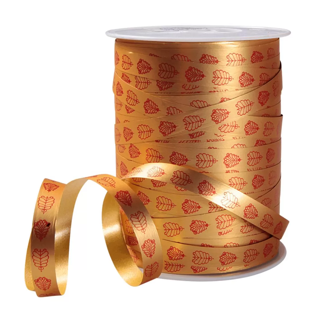 Cintas De Regalo>DecoWoerner Cinta De Poliéster "Ornamento De Hojas", 10 Mm, oro
