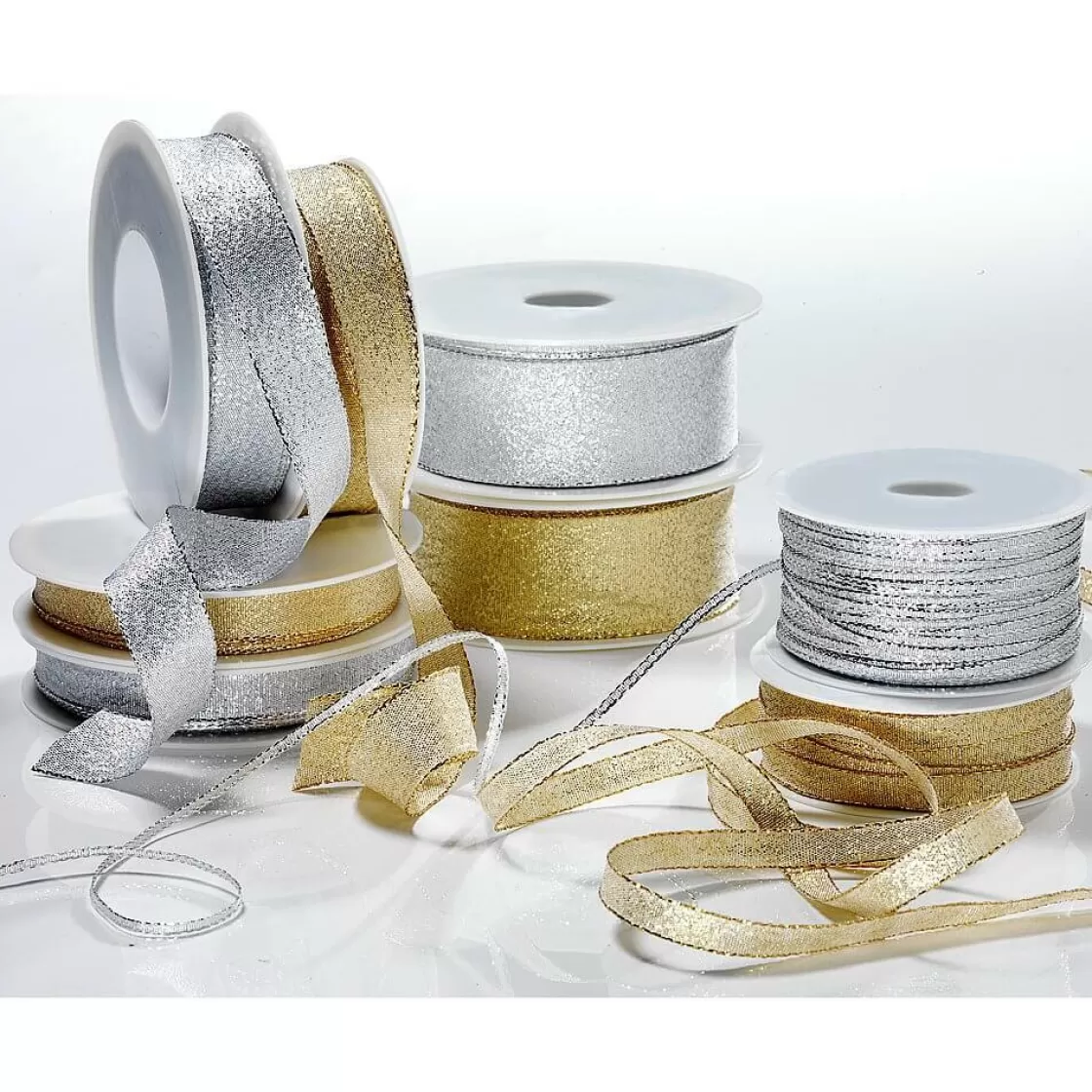 Cintas De Regalo>DecoWoerner Cinta De Regalo, Color Plateado, Anchura 10 Mm plata