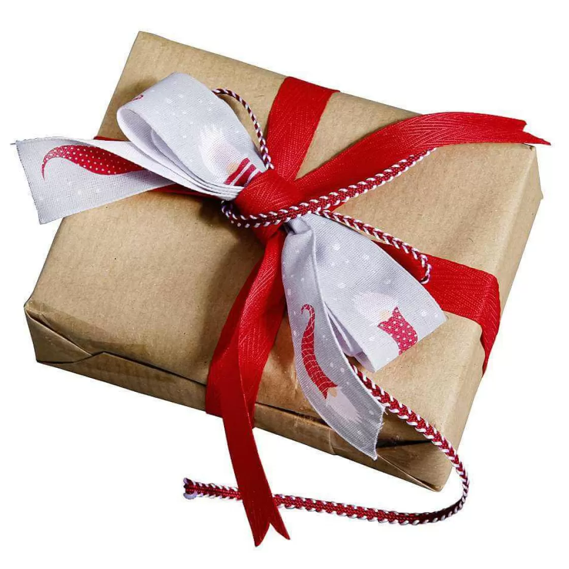 Cintas De Regalo>DecoWoerner Cinta De Regalo Con Cordón /blanco 4 Mm 15 M rojo