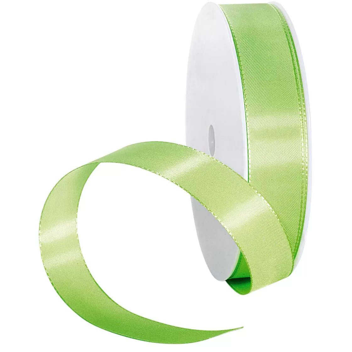 Cintas De Regalo>DecoWoerner Cinta De Tafetán Con Orillo 25 Mm, 50 M, Manzana verde