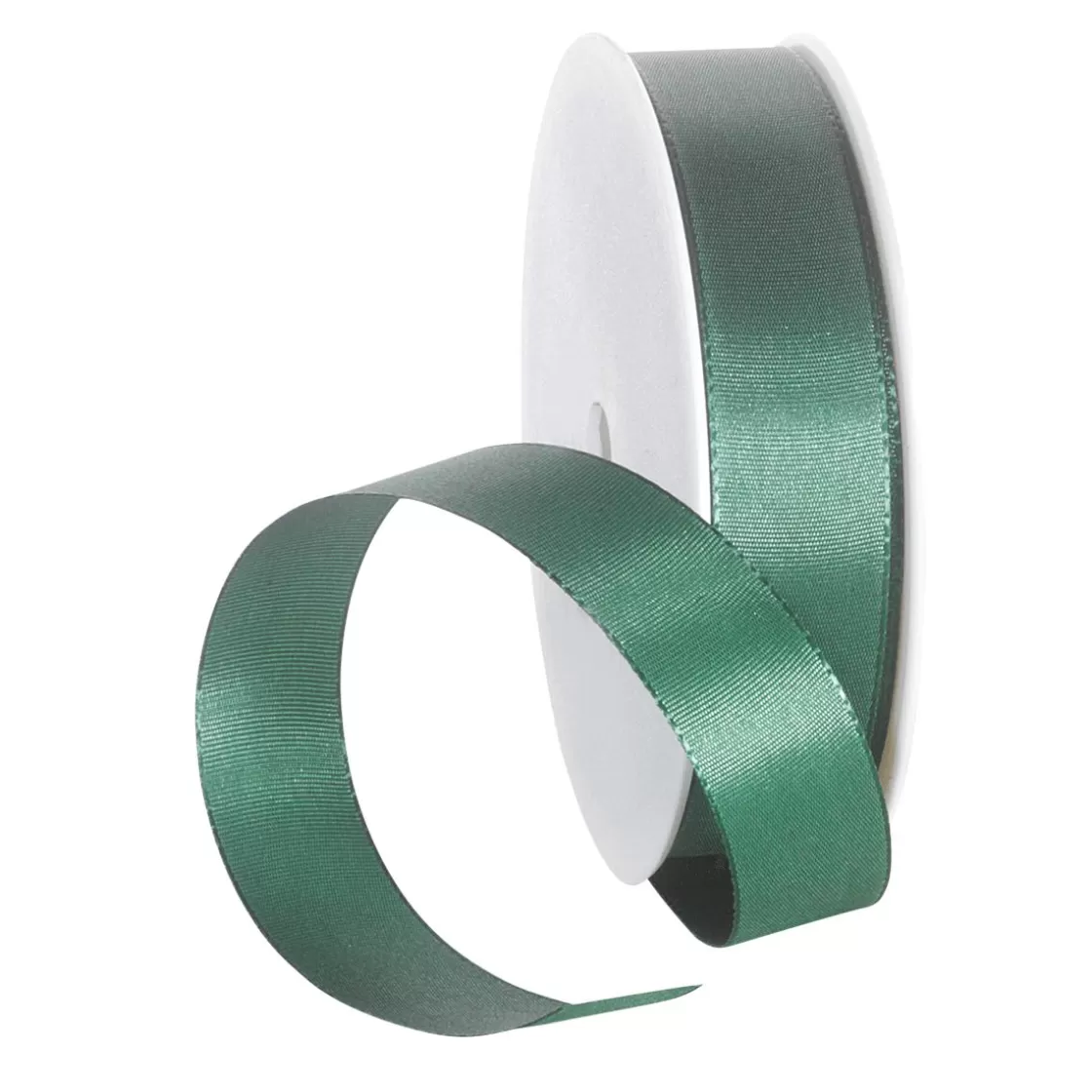 Cintas De Regalo>DecoWoerner Cinta De Tafetán Con Orillo 25 Mm, 50 M, Oscuro verde