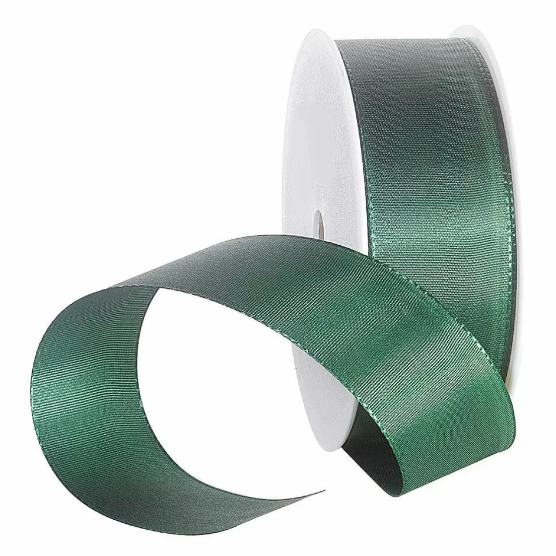 Cintas De Regalo>DecoWoerner Cinta De Tafetán Con Orillo 40 Mm, 50 M, Oscuro verde