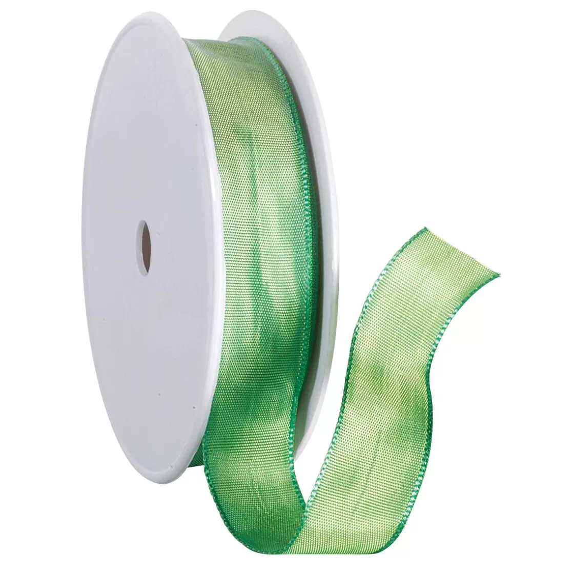 Cintas De Regalo>DecoWoerner Cinta De Tejido Con Borde De Alambre 25 Mm, 25 M, Cal verde